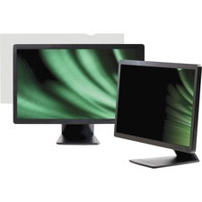 Business Source Widescreen Frameless Privacy Filter Black For 24" Widescreen LCD Monitor - 16:10 - Anti-glare - 1 Each