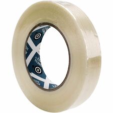 Business Source Filament Tape 60 yd Length x 1" Width - 3" Core - White - Fiberglass Filament - For Reinforcing - 1 Roll