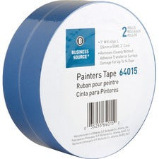 Business Source Multisurface Painter's Tape 60 yd Length x 1" Width x 5.5 mil Thickness - Blue - 2 / Pack