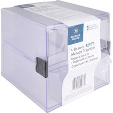 Business Source 4-drawer Storage Organizer 4 Drawer(s) - 6" Height x 7.25" Width x 6" Depth - Desktop - Clear - 1 Each