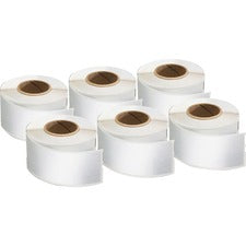 Dymo LabelWriter Label Roll 9/16" Height x 3 7/16" Width - Rectangle - White - 130 / Roll - 6 / Pack