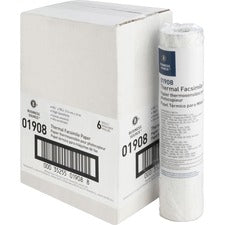 Business Source Thermal Fax Paper Rolls 8 1/2" x 98 ft - 55 g/m&#178; Grammage - White - 6 / Carton