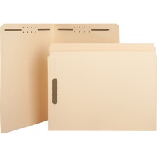 Business Source Straight Tab Cut Letter Recycled Fastener Folder 8 1/2" x 11" - 2 Fastener(s) - 2 Plys - 10% Recycled - 50 / Box