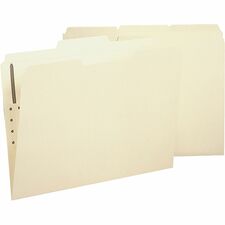 Business Source 1/3 Tab Cut Letter Recycled Fastener Folder 8 1/2" x 11" - 1 Fastener(s) - 2 Plys - 10% Recycled - 50 / Box