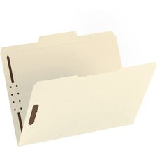 Business Source 1/3 Tab Cut Letter Recycled Fastener Folder 8 1/2" x 11" - 2 Fastener(s) - 10% Recycled - 50 / Box