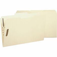 Business Source 1/3 Tab Cut Legal Recycled Fastener Folder 8 1/2" x 14" - 2 Fastener(s) - 10% Recycled - 50 / Box