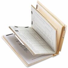 Business Source Letter Recycled Classification Folder 8 1/2" x 11" - 2" Fastener Capacity - End Tab Location - 2 Divider(s) - 18 pt. - 10% Recycled - 10 / Box