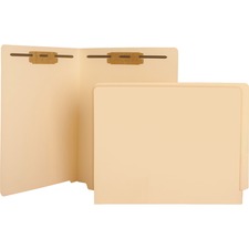 Business Source Straight Tab Cut Letter Recycled Fastener Folder 8 1/2" x 11" - 2 Fastener(s) - 2" Fastener Capacity - 11 pt. - 10% Recycled - 50 / Box