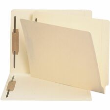 Business Source Straight Tab Cut Letter Recycled Fastener Folder 8 1/2" x 11" - 2 Fastener(s) - 2" Fastener Capacity - End Tab Location - 14 pt. - 10% Recycled - 50 / Box