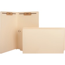 Business Source Straight Tab Cut Legal Recycled Fastener Folder 8 1/2" x 14" - 2 Fastener(s) - 2" Fastener Capacity - 11 pt. - 10% Recycled - 50 / Box