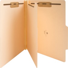 Business Source Letter Recycled Classification Folder 8 1/2" x 11" - 2" Expansion - 2" Fastener Capacity - End Tab Location - 1 Divider(s) - 18 pt. - 10% Recycled - 10 / Box