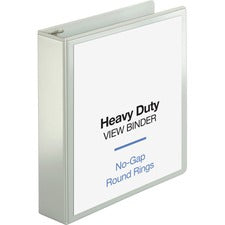 Business Source Round-ring View Binder 2" Binder Capacity - Letter - 8 1/2" x 11" Sheet Size - 475 Sheet Capacity - Fastener(s): Round Ring - Pocket(s): 2, Internal - Polypropylene, Chipboard, Board - White - Wrinkle-free, Non-glare, Transfer Safe, Gap-fr