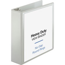 Business Source Round-ring View Binder 3" Binder Capacity - Letter - 8 1/2" x 11" Sheet Size - 625 Sheet Capacity - Fastener(s): Round Ring - Pocket(s): 2, Internal - Polypropylene, Chipboard, Board - White - Wrinkle-free, Non-glare, Transfer Safe, Gap-fr