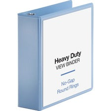 Business Source Round-ring View Binder 3" Binder Capacity - Letter - 8 1/2" x 11" Sheet Size - 625 Sheet Capacity - Fastener(s): Round Ring - Pocket(s): 2, Internal - Polypropylene, Chipboard, Board - Light Blue - Wrinkle-free, Non-glare, Transfer Safe, G