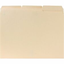 Business Source 1/3 Tab Cut Letter Recycled Classification Folder 8 1/2" x 11" - 3/4" Expansion - Top Tab Location - Assorted Tab Position - 11 pt. - 10% Recycled - 100 / Box