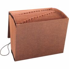 Business Source Letter Recycled Expanding File 8 1/2" x 11" - 31 Pocket(s) - Brown - 30% Recycled - 1 Each