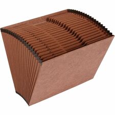 Business Source Letter Recycled Expanding File 8 1/2" x 11" - 21 Pocket(s) - Brown - 30% Recycled - 1 Each