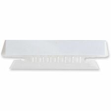 Business Source Plastic Clear Tabs 25 Tab(s) - 3.50" Tab Width - Clear Plastic Tab(s) - 25 / Pack