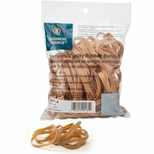 Business Source Premium Quality Rubber Bands Size: #64 - 3.5" Length x 250 mil Thickness - Natural - 106 / Pack
