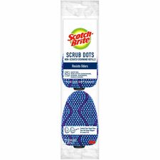 Scotch-Brite Scrub Dots Dishwand Refill 3.5" Width x 4.4" Length - 2 / Pack - Cellulose, MicroFiber - Blue