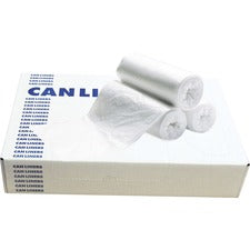 Heritage Multipurpose Design Clear Can Liner 25" Length x 22" Width - Low Density - Clear - Linear Low-Density Polyethylene (LLDPE) - Multipurpose - 50/Roll - 10 / Carton