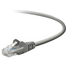Belkin RJ45 CAT-5e Patch Cable, Snagless Molded Grey 01 1 ft Category 5e Network Cable for MacBook Air, MacBook Pro, Network Device - First End: 1 x RJ-45 Network - Male - Second End: 1 x RJ-45 Network - Male - Patch Cable - Gold Plated Connector - 24 AWG