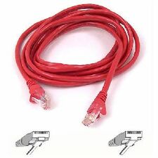 Belkin RJ45 CAT-5e Patch Cable, Snagless Molded Red 02 2 ft Category 5e Network Cable for MacBook Air, MacBook Pro, Network Device - First End: 1 x RJ-45 Network - Male - Second End: 1 x RJ-45 Network - Male - Patch Cable - Gold Plated Connector - 24 AWG