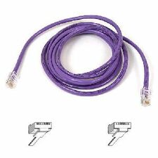 Belkin RJ45 CAT-5e Patch Cable, Snagless Molded Purple 06 6 ft Category 5e Network Cable for MacBook Air, MacBook Pro, Network Device - First End: 1 x RJ-45 Network - Male - Second End: 1 x RJ-45 Network - Male - Patch Cable - Gold Plated Connector - 24 A