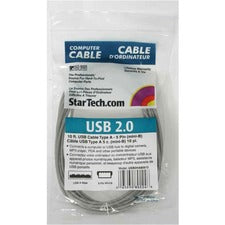 StarTech.com USB 2.0 Cable - USB A to Mini B 10 ft USB Data Transfer Cable - First End: 1 x USB 2.0 Type A - Male - Second End: 1 x 5-pin Mini USB 2.0 Type B - Male - Gray - 1 Each