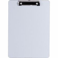 Business Source Aluminum Clipboard 8 1/2" x 11" Sheet Size - Aluminum - Silver - 1 Each