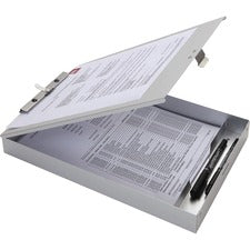 Business Source Storage Clipboard Storage for 50 Document - 8 1/2" x 11" Sheet Size - Silver - 1 Each
