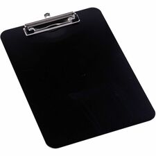 Business Source Shatterproof Clipboard 8 1/2" x 11" Sheet Size - Plastic - Black - 1 Each