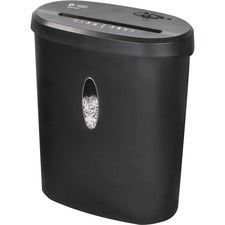 Business Source 4.6-gallon Bin Cross-cut Shredder Non-continuous Shredder - Cross Cut - 12 Per Pass - for shredding Paper, Staples, Credit Card - P-3 - 8.66" Throat - 2 Minute Run Time - 30 Minute Cool Down Time - 4.60 gal Wastebin Capacity - Black Graphi