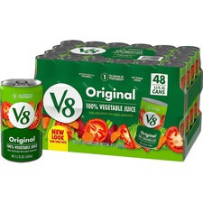 V8 Original 100% Vegetable Juice Ready-to-Drink - 5.50 fl oz (163 mL) - 48 / Carton