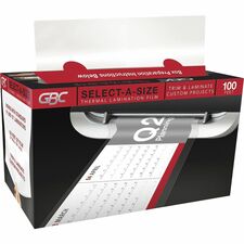 GBC Select-A-Size Thermal Lamination Film Sheet Size Supported: 0.12" Thickness - Laminating Pouch/Sheet Size: 9" Width x 100 ft Length - for ID Badge - Clear - 1 Roll