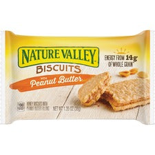 NATURE VALLEY Flavored Biscuits Peanut Butter, Honey - 1.35 oz Box - 16 / Box