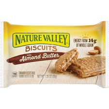 NATURE VALLEY Flavored Biscuits Almond Butter, Cinnamon - 1.35 oz Box - 16 / Box