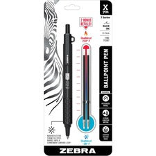 Zebra Steel 7 Series X-701 Retractable Ballpoint Pen 0.7 mm Fine Pen Point - Refillable - Retractable - Stainless Steel Barrel - 1 Each