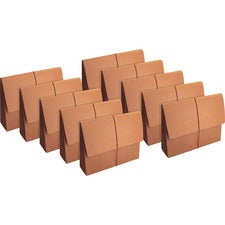 Business Source Letter Recycled File Wallet 8 1/2" x 11" - 5 1/4" Expansion - Brown - 30% Recycled - 10 / Box