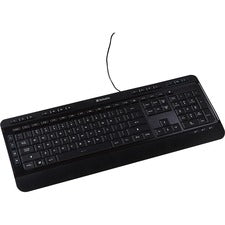 Verbatim Illuminated Wired Keyboard Cable Connectivity - USB Type A Interface - Media Player Hot Key(s) - Windows, Mac OS, Linux - Black