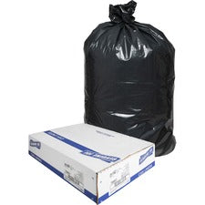 Genuine Joe Slim Jim 23-gallon Can Liners Medium Size - 23 gal Capacity - 43" Length x 28.50" Width - Low Density - Black - Office Waste, Food, Can - Recycled - 150/Box - 112 / Pallet