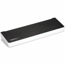 StarTech.com Triple-Monitor 4K USB-C Dock with 5x USB 3.0 Ports - 100W PD for Notebook, Tablet PC - 100 W - USB 3.0 Type C - 6 x USB Ports - 6 x USB 3.0 - USB Type-C - Network (RJ-45) - HDMI - DisplayPort - Black, Silver - Audio Line Out - Microphone - Th
