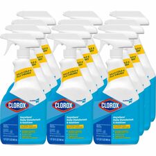 CloroxPro&trade; Anywhere Daily Disinfectant and Sanitizer 32 fl oz (1 quart) - No-rinse, Residue-free - Clear - 432 / Pallet