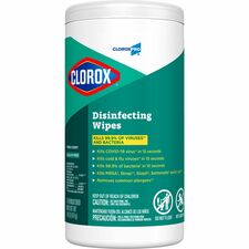 CloroxPro&trade; Disinfecting Wipes Ready-To-Use - Fresh Scent - Easy Tear, Pre-moistened, Bleach-free, Phosphorous-free, Easy to Use, Antibacterial - Green - 75/Tub - 240 / Bundle