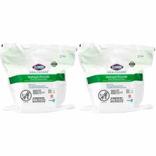 Clorox Healthcare Clorox Healthcare Hydrogen Peroxide Cleaner Disinfectant Wipes Bucket Refill 11" Length x 12" Width - Bleach-free, Antibacterial - White - 185/Pack - 2 / Carton