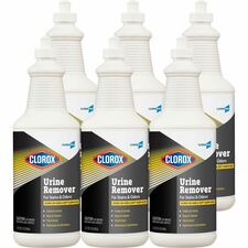 CloroxPro&trade; Urine Remover for Stains and Odors Pull Top 32 fl oz (1 quart) - Bleach-free - White - 6 / Carton