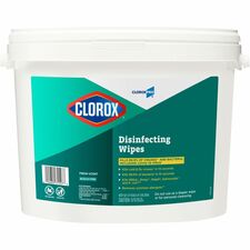 CloroxPro&trade; Disinfecting Wipes Ready-To-Use - Fresh Scent - Pre-moistened, Anti-bacterial, Textured - White - 700/Tub - 48 / Pallet