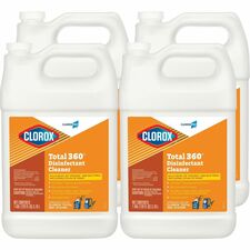 CloroxPro&trade; Total 360 Disinfectant Cleaner 128 fl oz (4 quart) - Translucent - 4 / Carton