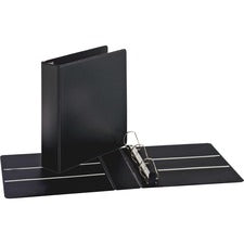 Business Source EasyOpen Locking Slant-D Ring Binders 1" Binder Capacity - Letter - 8 1/2" x 11" Sheet Size - 200 Sheet Capacity - Fastener(s): Slant D-Ring - Pocket(s): Inside Front & Back - Polypropylene, Chipboard - Black - Locking Ring, Non-stick, Exp