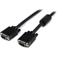 StarTech.com 10ft Coax High Res Monitor VGA Cable HD15 M/M 10 ft Coaxial Video Cable for Monitor - First End: 1 x 15-pin HD-15 - Male - Second End: 1 x 15-pin HD-15 - Male - Supports up to 1920 x 1200 - Shielding - Black - 1 Each